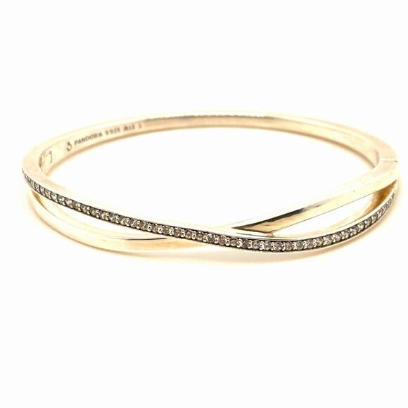 Pandora Jewelry - Pandora Clear Cz Entwined Bangle